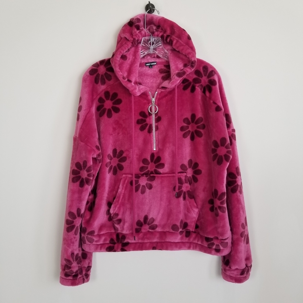 Free Haven Pullover Flower Hoodie Medium